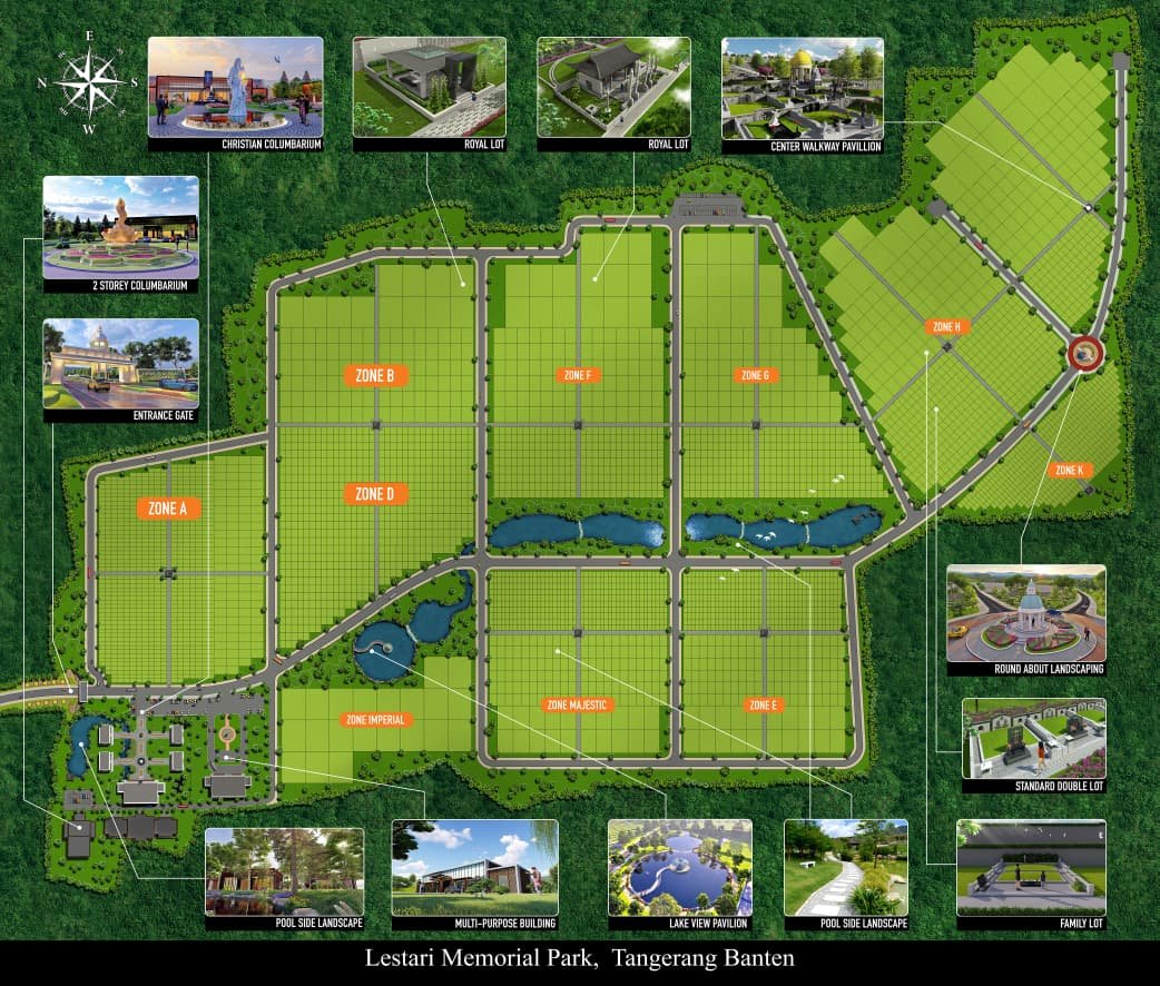 Denah kawasan Lestari Memorial Park